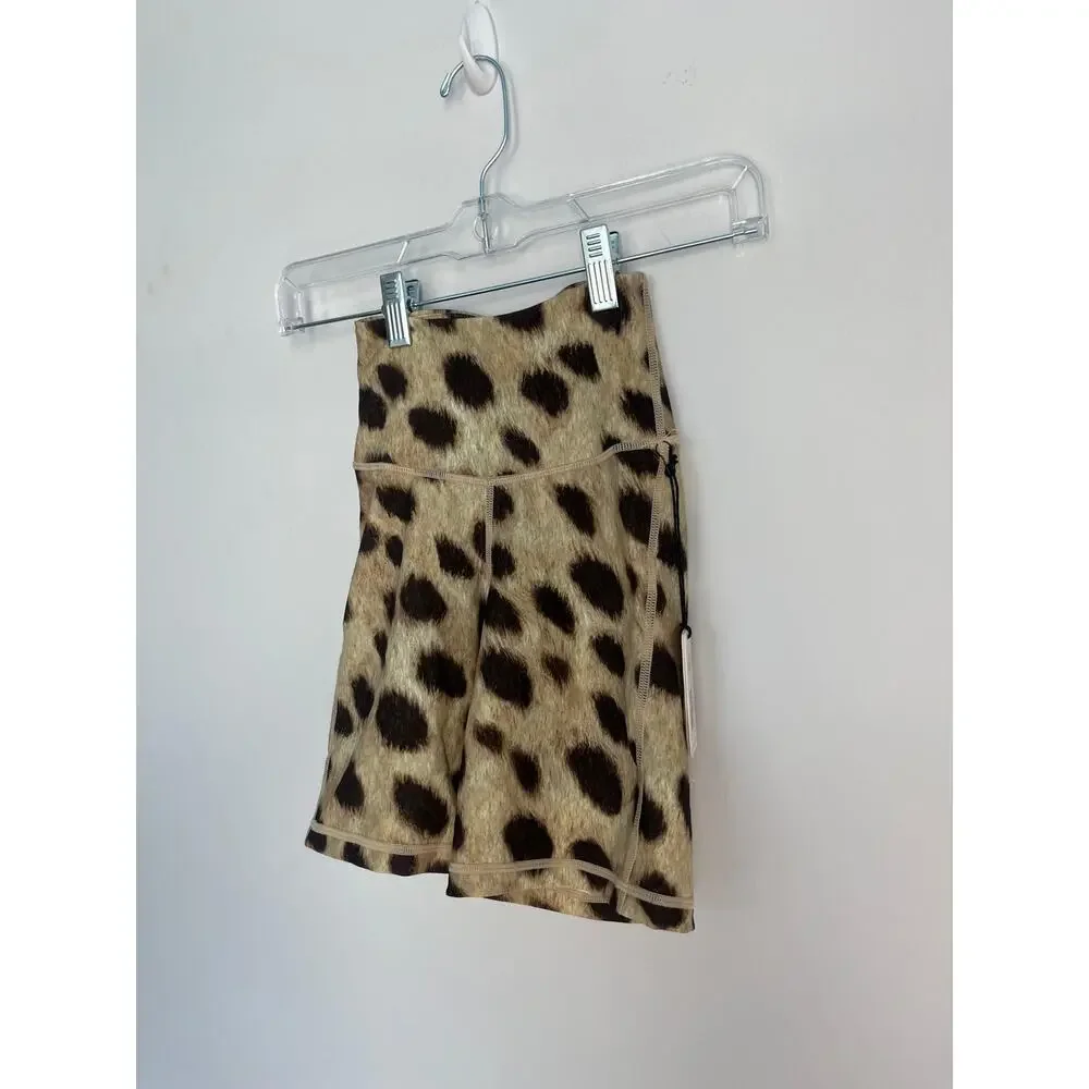 WeWoreWhat Leopard Print Biker Shorts Women XS High Waist‎ Stretch NWT - Picture 5 of 10